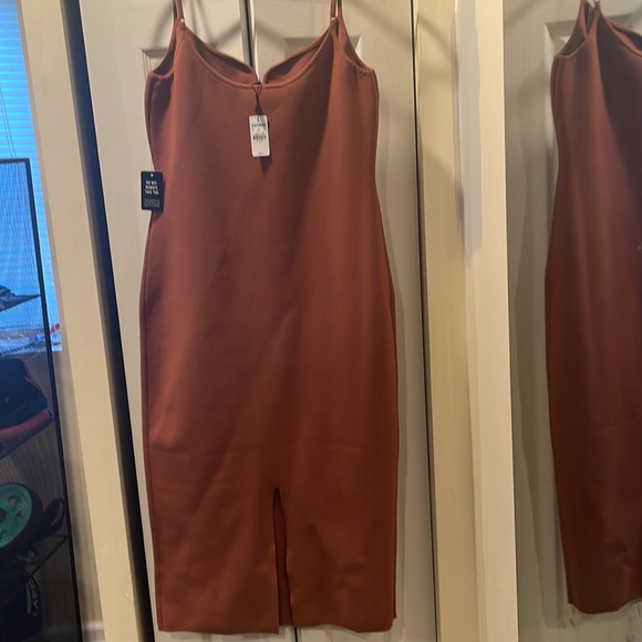 Express Body contour dress (brown) size large - Picture 2 of 5